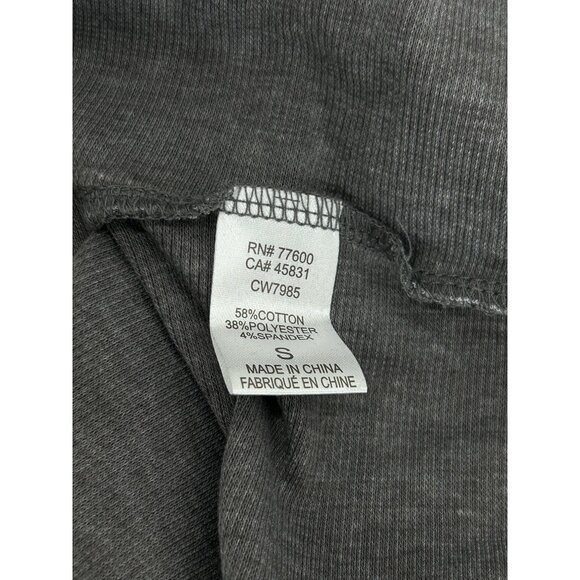 Chaser Top Women S Long Sleeve Faded Grey Button Snap Shirt Casual Bikercore Y2K - Picture 7 of 8